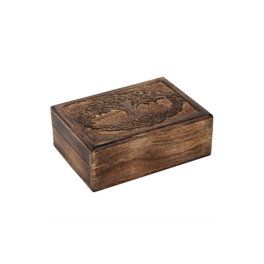 7x5in Wooden Tree of Life Storage Box