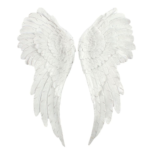 Pair of Large Glitter Hanging Wall Decoration Angel Wings