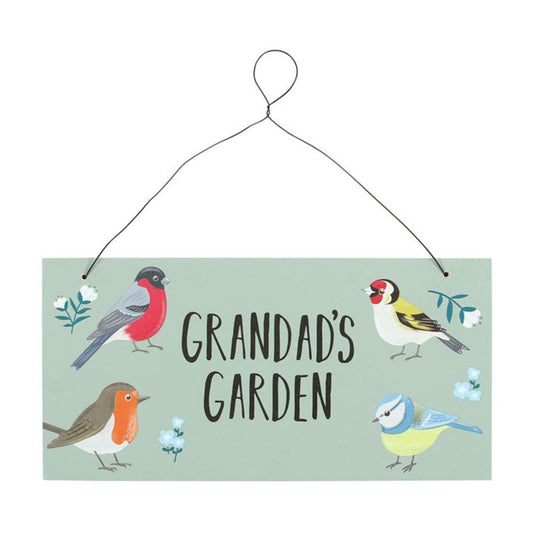 Grandad's Garden British Birds Garden Sign