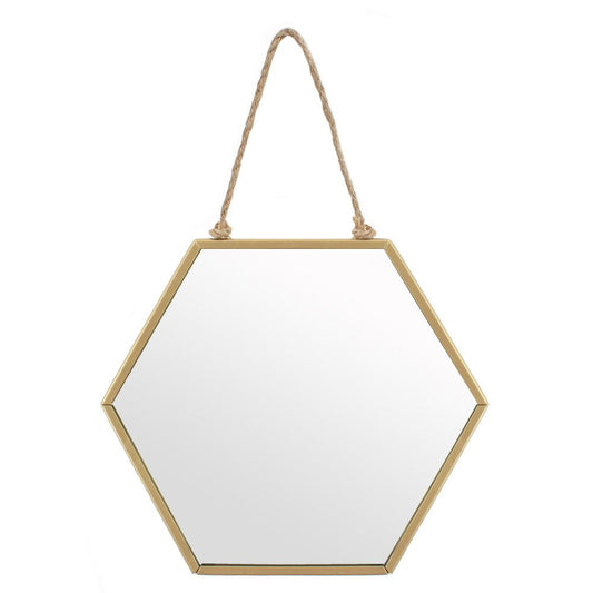 Small Gold Geometric Wall Mirror